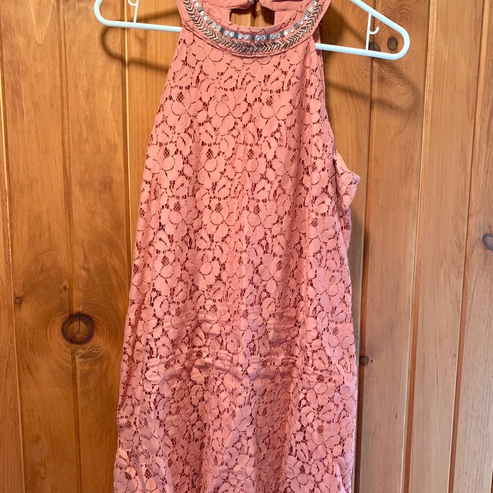 Pink lace dress